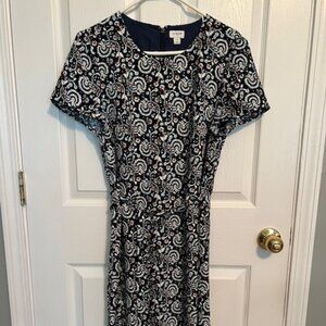 J.Crew dress - navy pattern